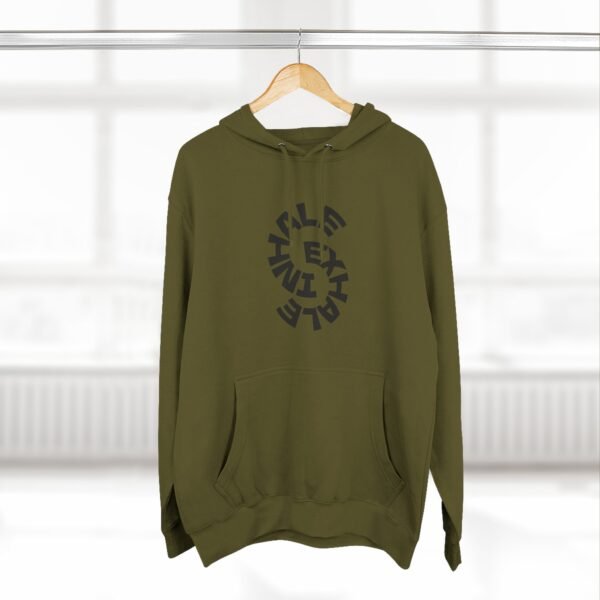 three panel fleece hoodie — "inhale & exhale, be energetic" motivational hoodie three panel fleece hoodie — "inhale & exhale, be energetic" motivational hoodie