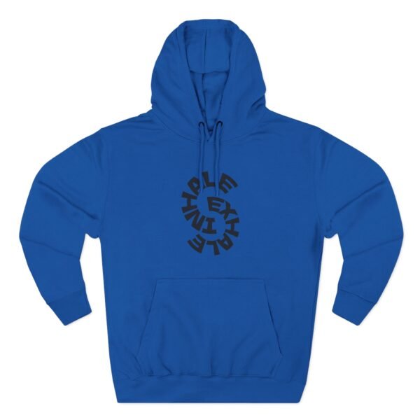 three panel fleece hoodie — "inhale & exhale, be energetic" motivational hoodie three panel fleece hoodie — "inhale & exhale, be energetic" motivational hoodie