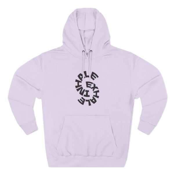three panel fleece hoodie — "inhale & exhale, be energetic" motivational hoodie three panel fleece hoodie — "inhale & exhale, be energetic" motivational hoodie
