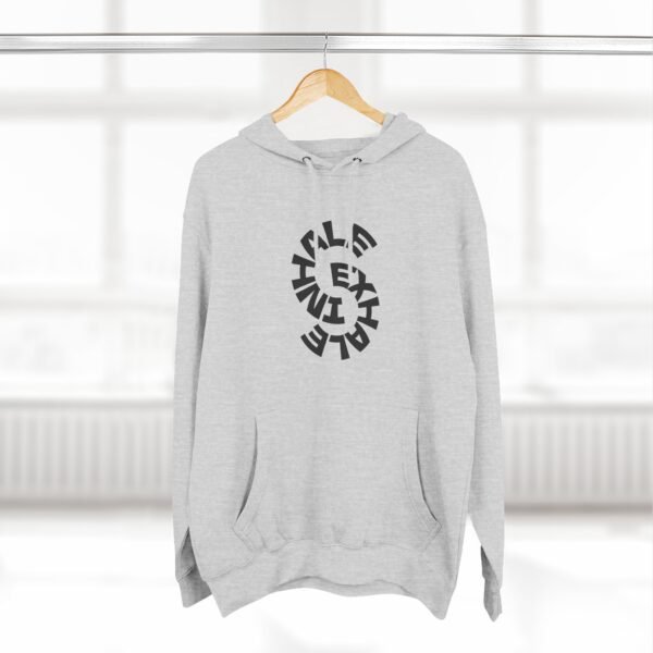 three panel fleece hoodie — "inhale & exhale, be energetic" motivational hoodie three panel fleece hoodie — "inhale & exhale, be energetic" motivational hoodie