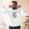 three panel fleece hoodie — "inhale & exhale, be energetic" motivational hoodie three panel fleece hoodie — "inhale & exhale, be energetic" motivational hoodie