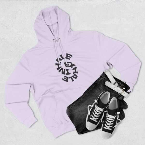 three panel fleece hoodie — "inhale & exhale, be energetic" motivational hoodie three panel fleece hoodie — "inhale & exhale, be energetic" motivational hoodie