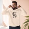 three panel fleece hoodie — "inhale & exhale, be energetic" motivational hoodie three panel fleece hoodie — "inhale & exhale, be energetic" motivational hoodie