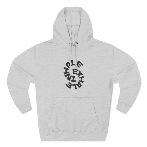 three panel fleece hoodie — "inhale & exhale, be energetic" motivational hoodie three panel fleece hoodie — "inhale & exhale, be energetic" motivational hoodie