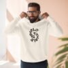 three panel fleece hoodie — "inhale & exhale, be energetic" motivational hoodie three panel fleece hoodie — "inhale & exhale, be energetic" motivational hoodie
