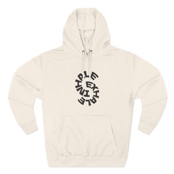 three panel fleece hoodie — "inhale & exhale, be energetic" motivational hoodie three panel fleece hoodie — "inhale & exhale, be energetic" motivational hoodie
