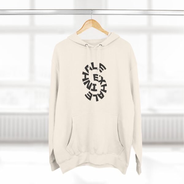 three panel fleece hoodie — "inhale & exhale, be energetic" motivational hoodie three panel fleece hoodie — "inhale & exhale, be energetic" motivational hoodie