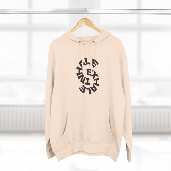 three panel fleece hoodie — "inhale & exhale, be energetic" motivational hoodie three panel fleece hoodie — "inhale & exhale, be energetic" motivational hoodie