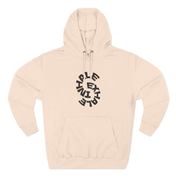 three panel fleece hoodie — "inhale & exhale, be energetic" motivational hoodie three panel fleece hoodie — "inhale & exhale, be energetic" motivational hoodie