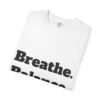 high premium breathe. balance. become. yoga t shirt