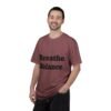 high premium breathe. balance. become. yoga t shirt