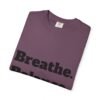 high premium breathe. balance. become. yoga t shirt
