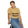 high premium breathe. balance. become. yoga t shirt
