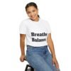high premium breathe. balance. become. yoga t shirt