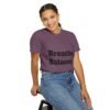 high premium breathe. balance. become. yoga t shirt