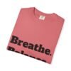 high premium breathe. balance. become. yoga t shirt