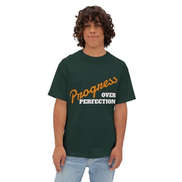 11551382475541382923_2048.jpeg Progress Over Perfection Typographic Tee — Motivational Unisex T‑Shirt