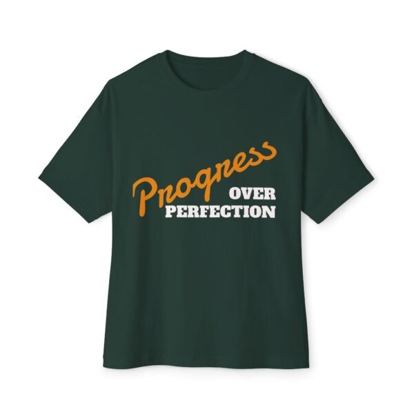 2124424465386753186_2048.jpeg Progress Over Perfection Typographic Tee — Motivational Unisex T‑Shirt