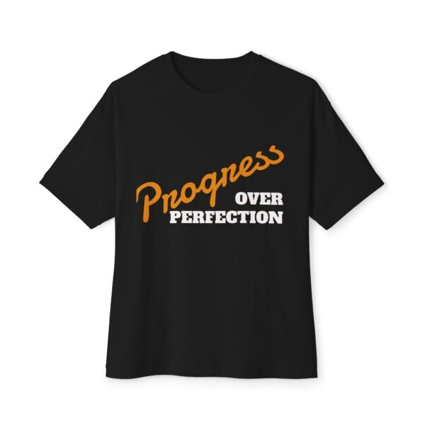 2874847168764546396_2048.jpeg Progress Over Perfection Typographic Tee — Motivational Unisex T‑Shirt