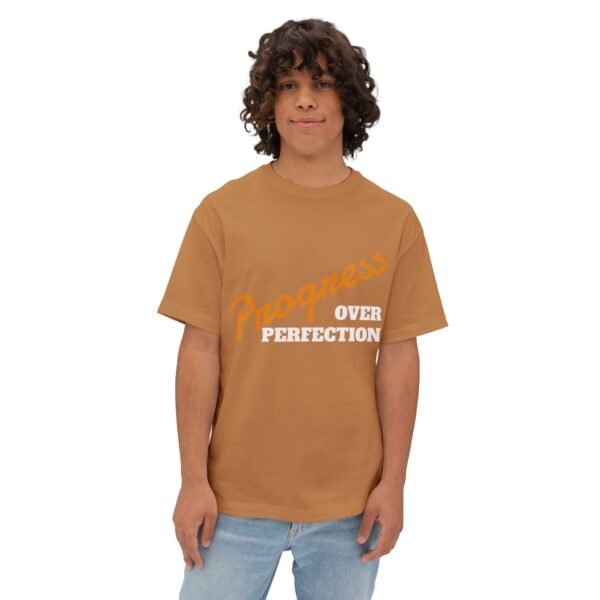 3586522216887504216_2048.jpeg Progress Over Perfection Typographic Tee — Motivational Unisex T‑Shirt