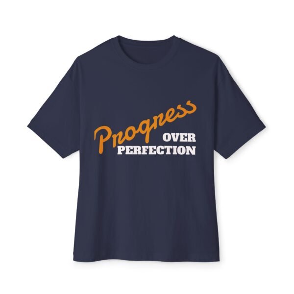 3706879701557880038_2048.jpeg Progress Over Perfection Typographic Tee — Motivational Unisex T‑Shirt