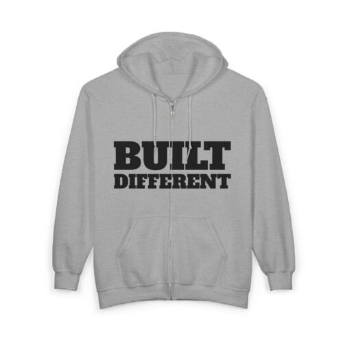 Built Different Full-Zip Hoodie — Built Different Zip Sweatshirt