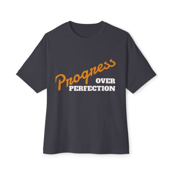 7325624475850407464_2048.jpeg Progress Over Perfection Typographic Tee — Motivational Unisex T‑Shirt