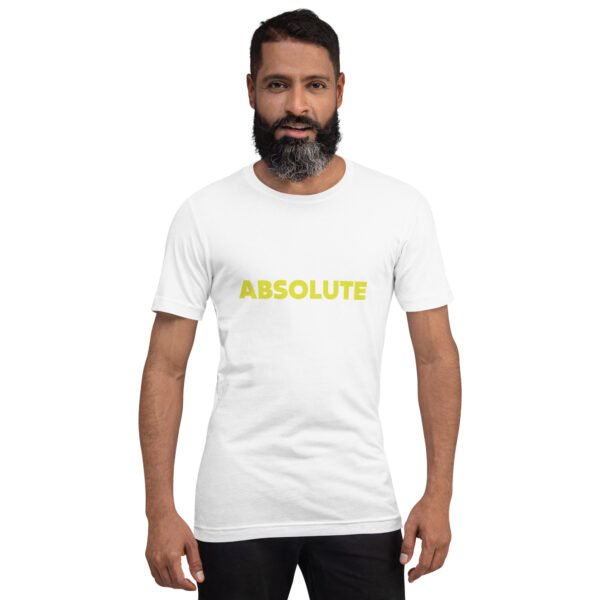 unisex-staple-t-shirt-white-front-6ac6102c50312.jpg "ABSOLUTE" Unisex Premium Cotton Tee