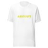 unisex-staple-t-shirt-white-front-6ac6102c51e57.jpg "ABSOLUTE" Unisex Premium Cotton Tee